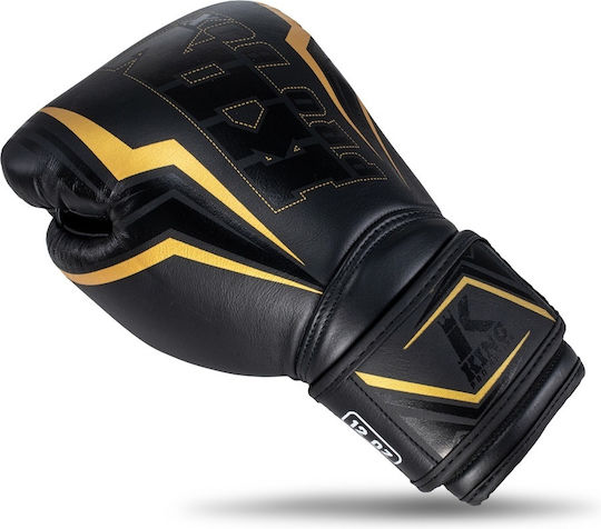 King Pro Boxing Leather Boxing Gloves for Competition Black