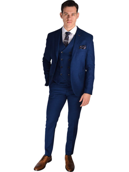 Men's Suit with Vest Navy