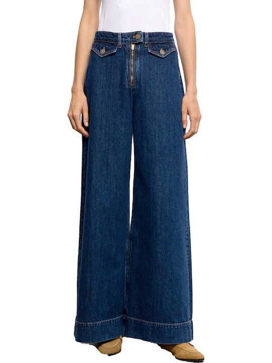 Damen Jeans Hosen in Breit Bein Stil