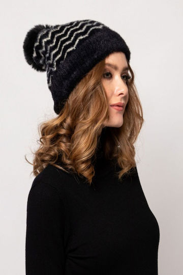 Beanie Căciulă Tricotată Pentru Femei Neagră