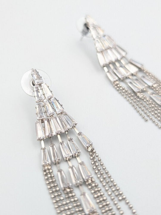 Sk3588 Long Statement Earrings Art Deco Chandelier Waterfall
