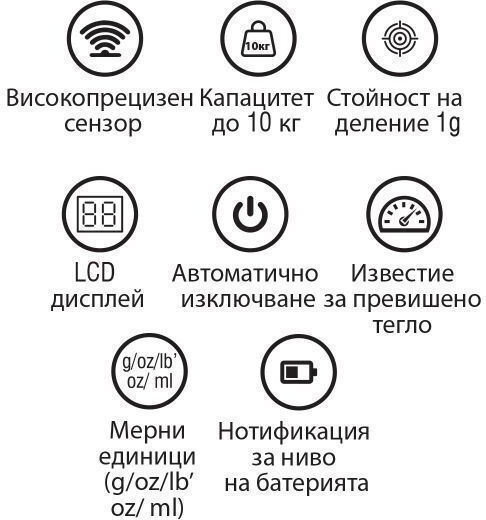 Elekom Дигитална Кухненска Везна До 10кг
