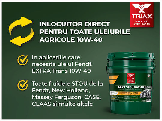 Ulei Transmisii Vario CVT și Hidraulic Triax Agra Stou 10W-40 18,92 L