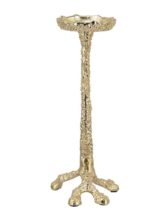 Artekko Suport De Lumânări Metalic În Culoare Auriu 12x30x12cm