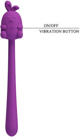 Pretty Love Cute Bunny Flirting Stick Вибратор Заек 16.5cm Лилав