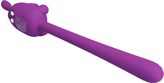 Pretty Love Cute Bunny Flirting Stick Вибратор Заек 16.5cm Лилав