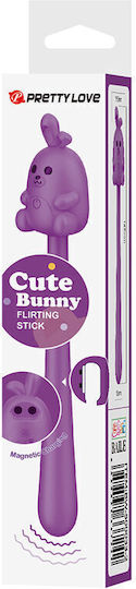 Pretty Love Cute Bunny Flirting Stick Вибратор Заек 16.5cm Лилав