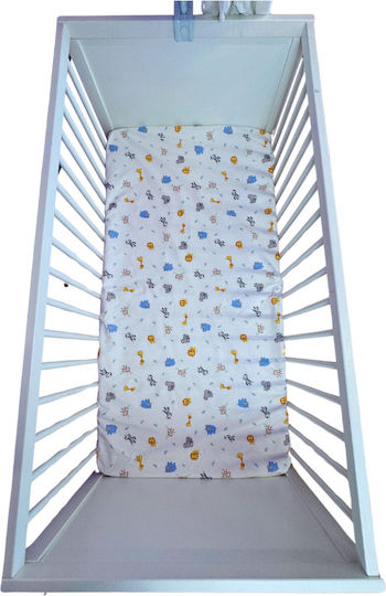 Детски Чаршаф За Количка Памучен с Ластик 60x120см