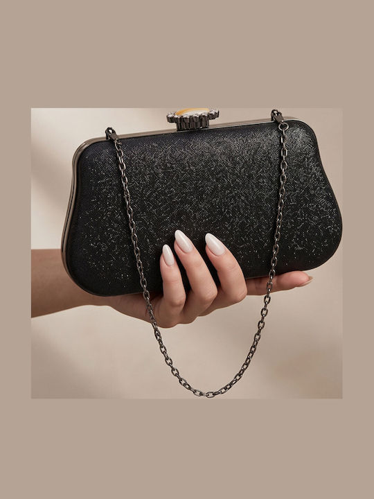 Damentasche Kupplung Schwarz 22 868 Black