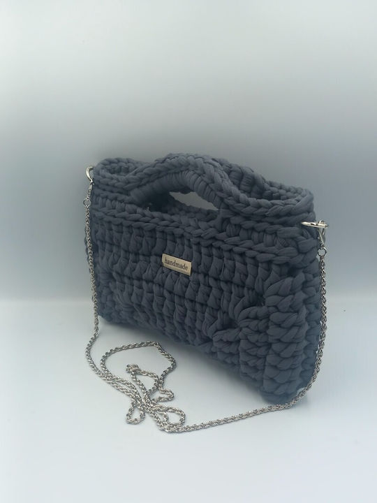 Πλεκτό Γυναικείο Clutch Γκρι