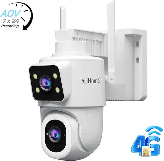 Sricam DH010 IP Dual Surveillance Camera Wi-Fi/4G Full HD+ 4MP Waterproof Battery with Two-Way Communication and 4mm Lens