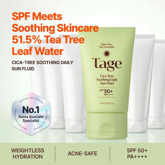 Tage Cica-Tree Soothing Sunscreen Face Lotion SPF50+ 50ml
