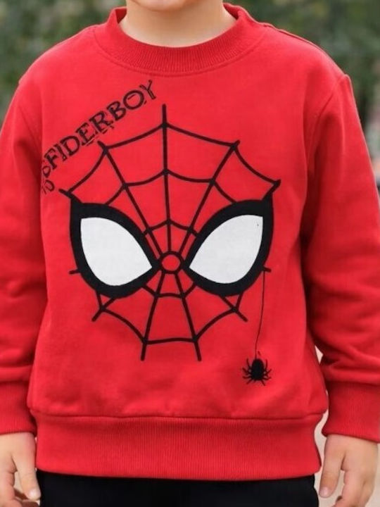 Kids Sweatpants Set With Red Top