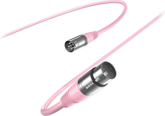Fifine XLR мъжки - Розов 1.8m L9C-P