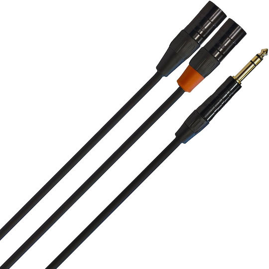 Proel Cablu 2 x XLR de Sex Feminin - 6,3 mm de Sex Masculin Negru 3m CHLP325LU3
