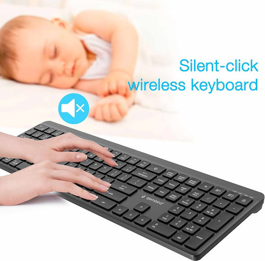Gembird KB-WPS-03-CYRL Безжично Bluetooth Клавиатура Английски US