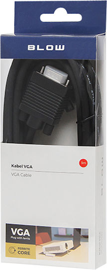 Blow Kabel VGA-Stecker - VGA-Stecker Schwarz 3m (VG-612)