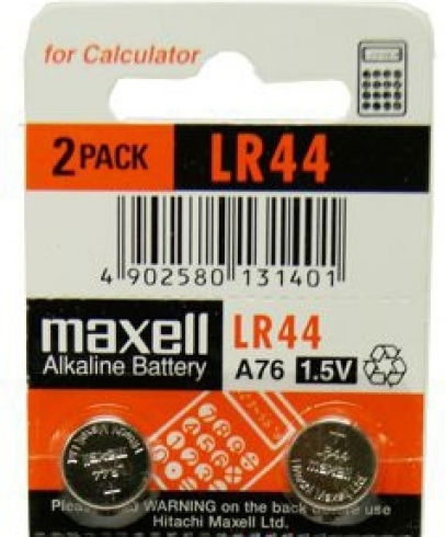 Maxell Batterien Alkalisch für Uhren LR44 1.5V 2Stück