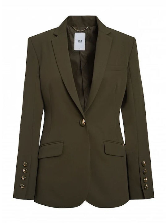 BSB Damen Krepp Blazer Olive