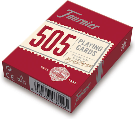 Fournier No. 505 Τράπουλα 1τμχ Πλαστικοποιημένη για Poker Κόκκινη
