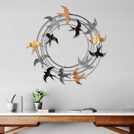 Megapap Coroană Decorativă Neagră Din Tesatura 87x87cm Megapap Coroană Decorativă Neagră Din Tesatura 87x87cm