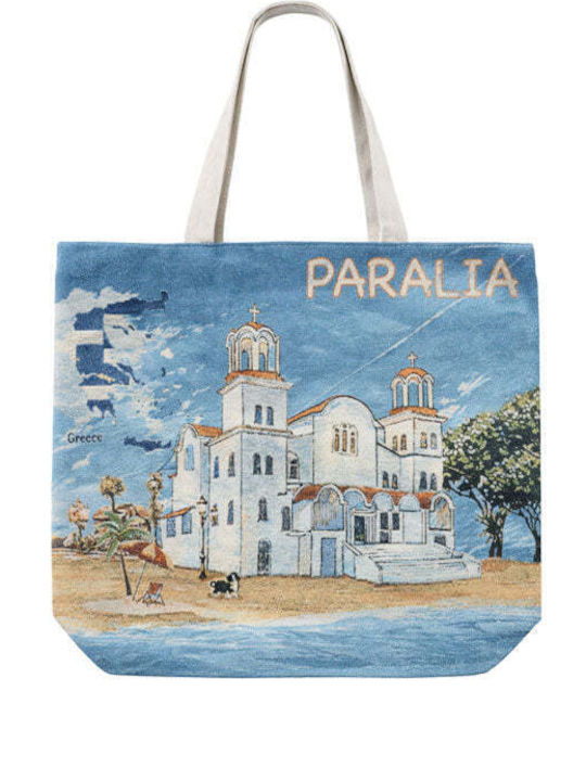 Paralia Fabric Beach Bag Light Blue