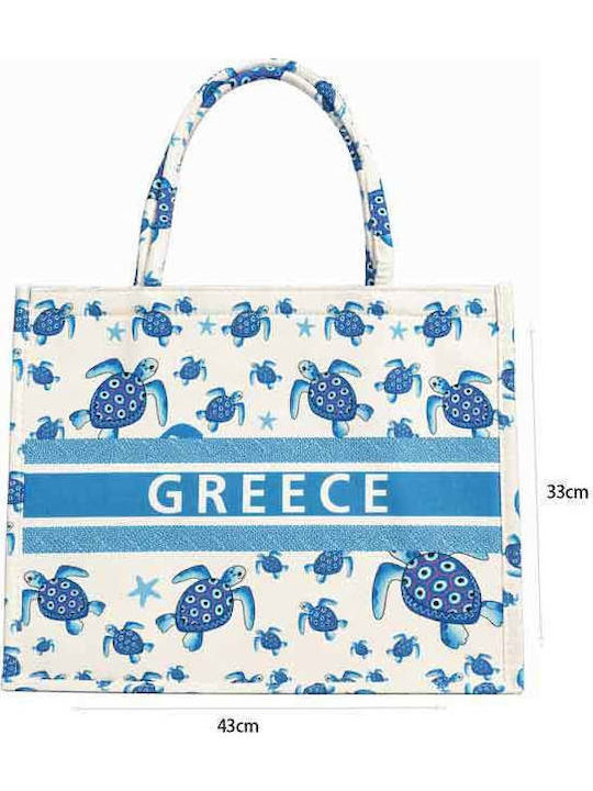 Frottee Strandtasche Blaues Frottee Strandtasche Blaues