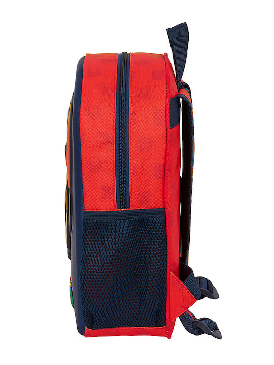 Super Mario School Backpack for Elementary with Water Bottle Holder Red 27 x 10 x 33cm