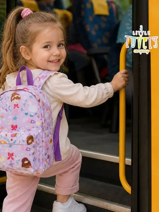 A Little Lovely Company Kindergarten Backpack School Bag Purple 22 x 10 x 30cm