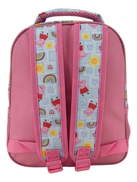 Peppa Pig Σχολική Τσάντα Πλάτης Νηπιαγωγείου Ροζ 8lt 27 x 10 x 31εκ