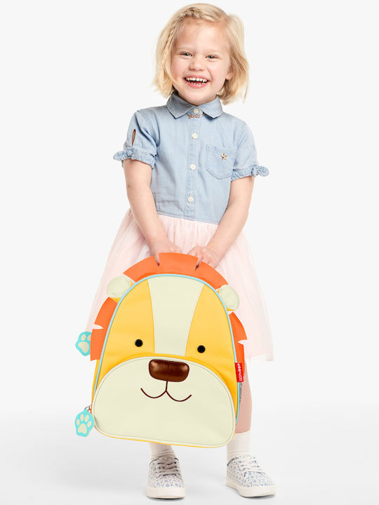 Skip Hop Zoo Ученическа Раница Детска Градина с Джоб за Бутилка Оранжева 28 x 13 x 30 см