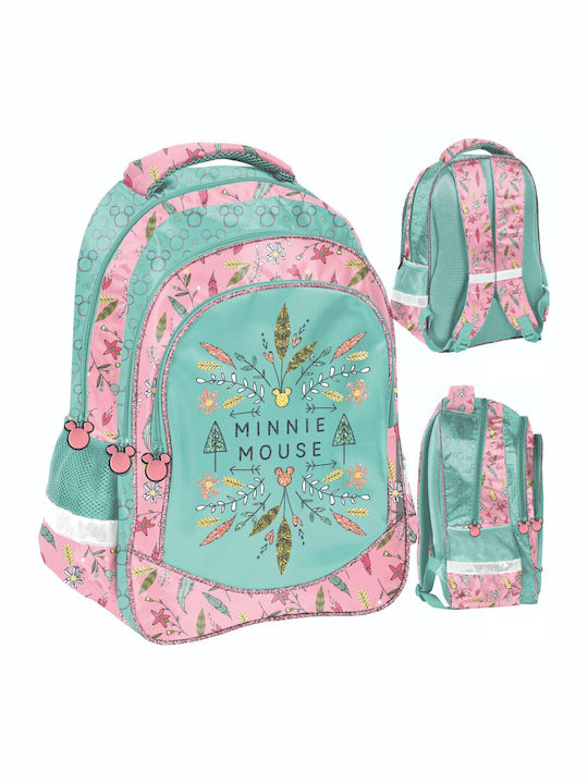 Paso Minnie Schulranzen Grundschule mit Flaschenhalter Mehrfarbige 29 x 19 x 41cm