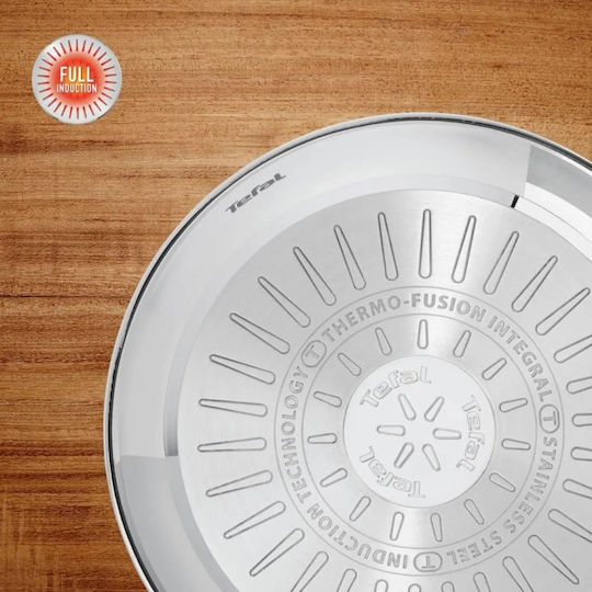 Tefal Duetto Σετ Τηγάνια από Ανοξείδωτο Ατσάλι με Αντικολλητική Επίστρωση 2 Σκευών