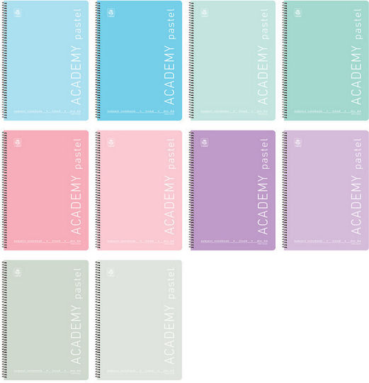 Typotrust Σπιράλ Τετράδιο Ριγέ Α4 3 Θεμάτων Pastel (Διάφορα Χρώματα)