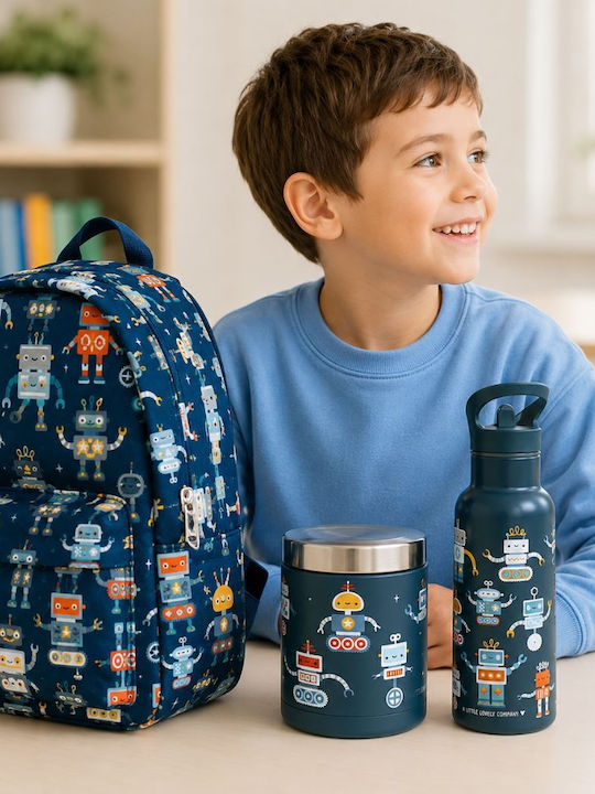 A Little Lovely Company Kindergarten School Backpack Blue 23.5 x 10 x 30cm