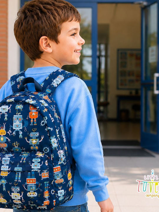 A Little Lovely Company Kindergarten School Backpack Blue 23.5 x 10 x 30cm