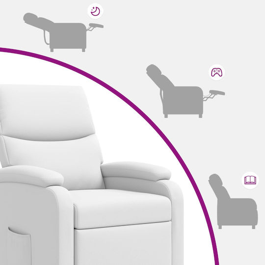 Relax Massage Armchair White 66x95x100cm