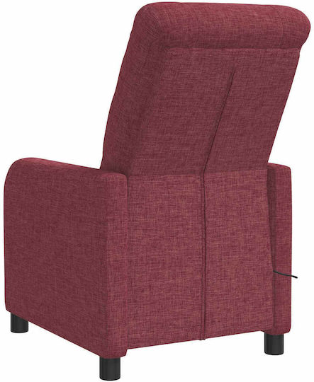 Πολυθρόνα Relax Massage με Υποπόδιο Κόκκινο 66x95x100cm