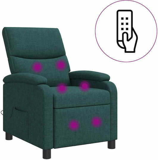 Πολυθρόνα Relax Massage Σκούρο Πράσινο 66x95x100cm
