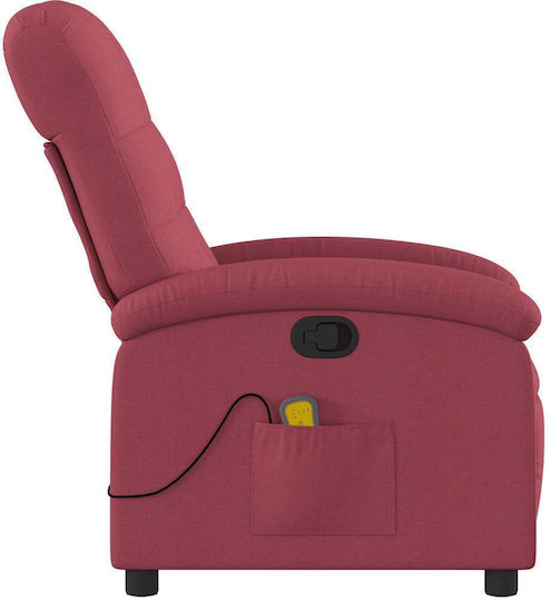 Πολυθρόνα Relax Massage Κόκκινο Κρασιού 70x93x101cm