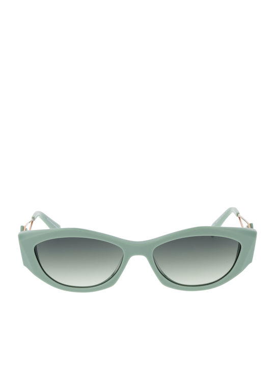Ana Hickmann Women's Sunglasses with Green Plastic Frame and Green Gradient Lens