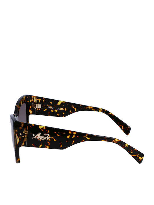 Liu Jo Women's Sunglasses with Brown Tartaruga Plastic Frame and Brown Gradient Lens