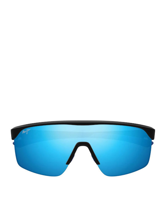 Maui Jim Мъжки Слънчеви Очила с Черна Пластмасова Рамка и Сини Поляризирани Стъкла