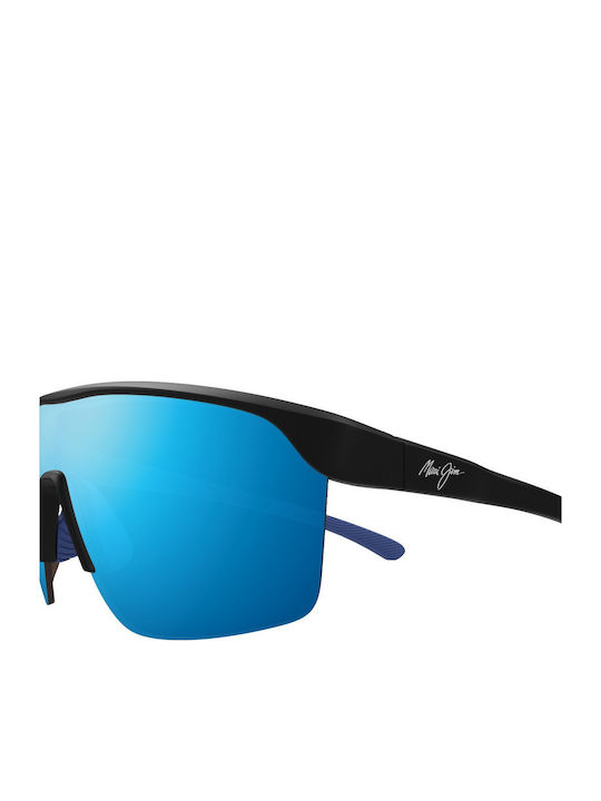 Maui Jim Мъжки Слънчеви Очила с Черна Пластмасова Рамка и Сини Поляризирани Стъкла