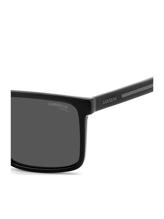 Carrera C Sport Unisex Sunglasses with Black Horn-Rimmed Frame and Grey Lens
