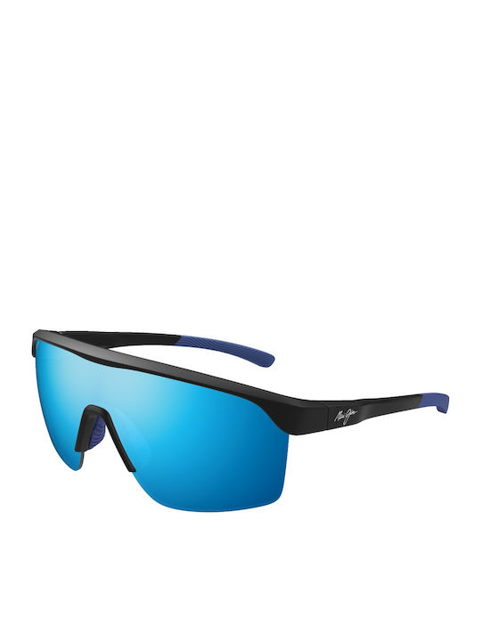Maui Jim Мъжки Слънчеви Очила с Черна Пластмасова Рамка и Сини Поляризирани Стъкла