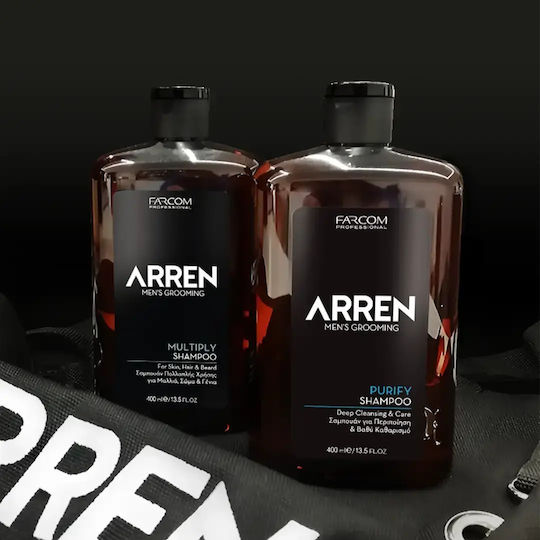 Farcom Arren Men's Grooming Purify Shampoos Tiefenreinigung & Glanz für Alle Haartypen 400ml