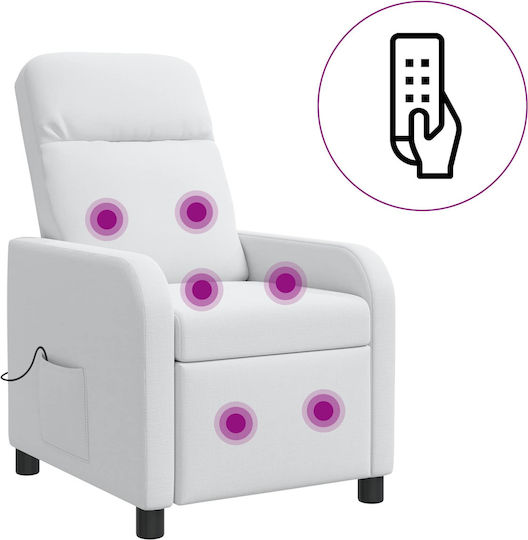 Relax Massage Armchair White 66x95x100cm
