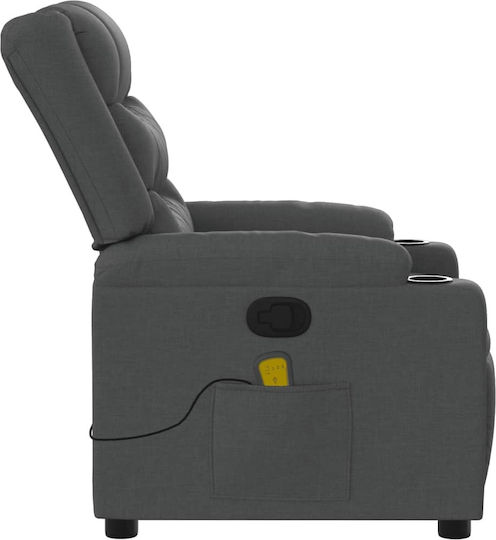Relax Massage Armchair with Footstool Dark Grey 77x93x99cm