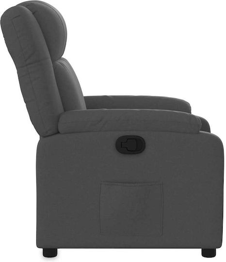 Relax Armchair with Footstool Dark Grey 77x95x99cm